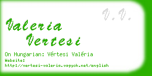 valeria vertesi business card